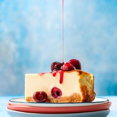 A picture of Picota cherry basque cheesecake.
