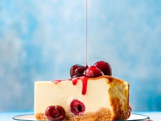 Picota cherry basque cheesecake
