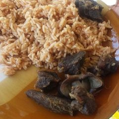 A picture of Jollof rice.