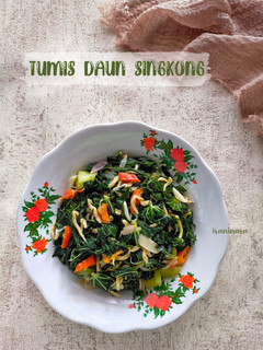 Foto resep Tumis Daun Singkong