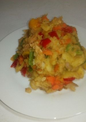 A picture of Potatoes and Chicken Curry Pottage by Ogechukwu Mbanugo.