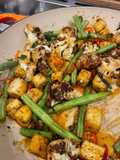 Tofu and cauliflower chilli basil stir fry