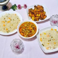 A picture of Burabisko with vegetable soup.