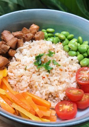 Foto resep Salmon Teriyaki Poke Bowl
