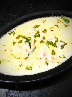 A picture of Majjige saru / buttermilk sambar.