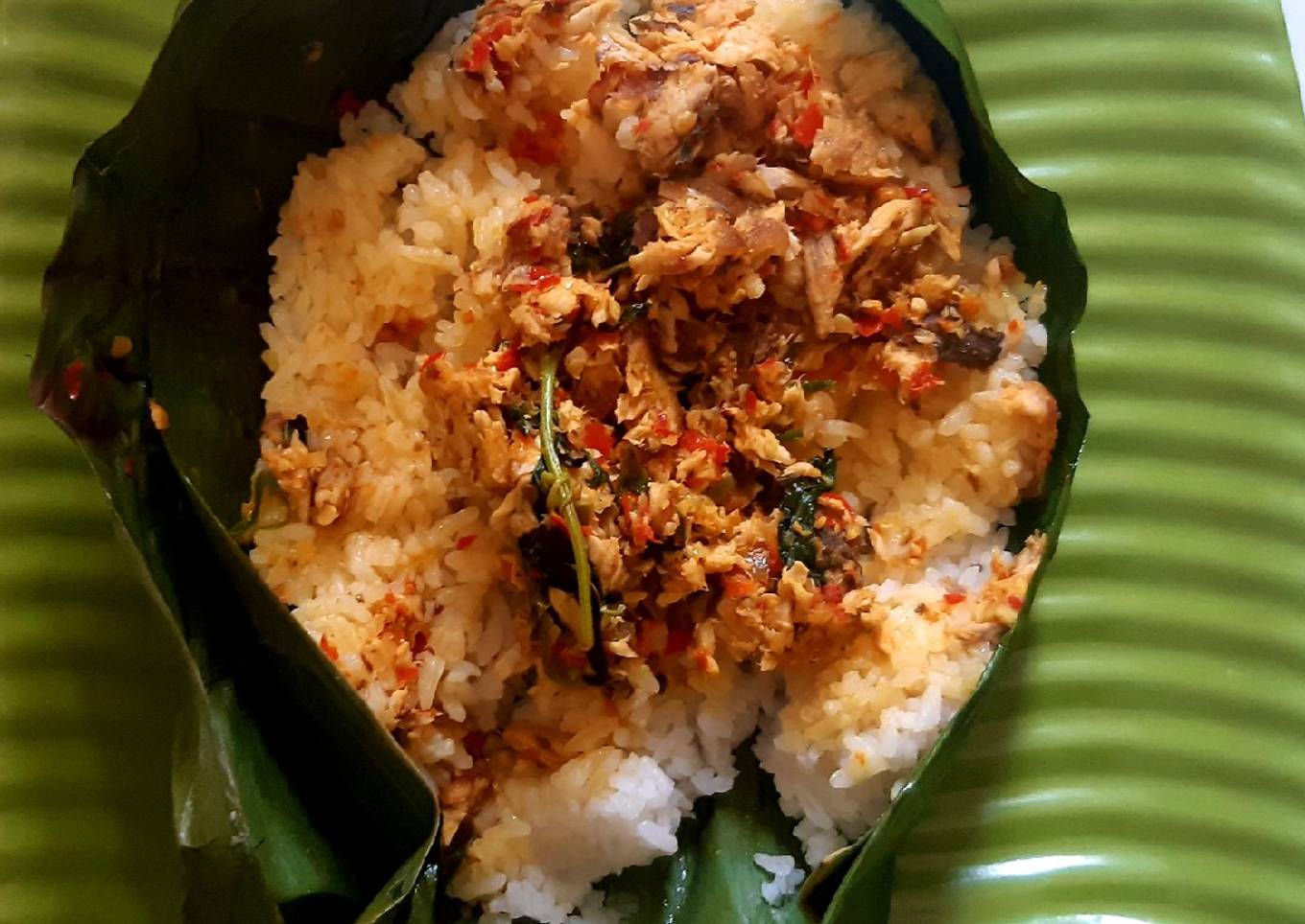 Nasi Bakar Ikan Tongkol / Cakalang Kemangi Enak banget