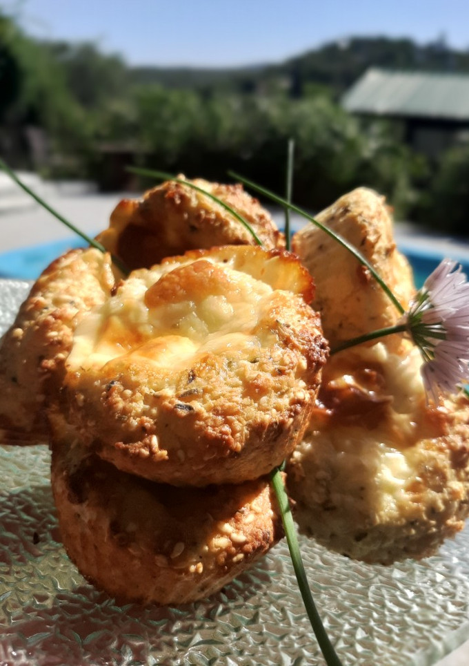 Una foto de Muffins de queso sin harina keto