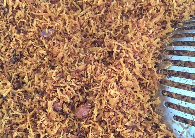 Resep Serundeng/srundeng Kelapa Manis, Lezat Sekali