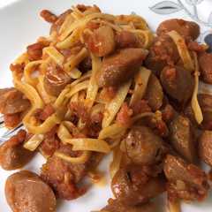 รูปของ Pasta sosis kornet bolognese