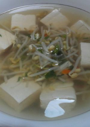 Foto resep Soup Tahu Plus Toge