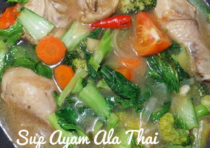 Resipi Sup Ayam Ala Thai Oleh Kakak Faa Cookpad