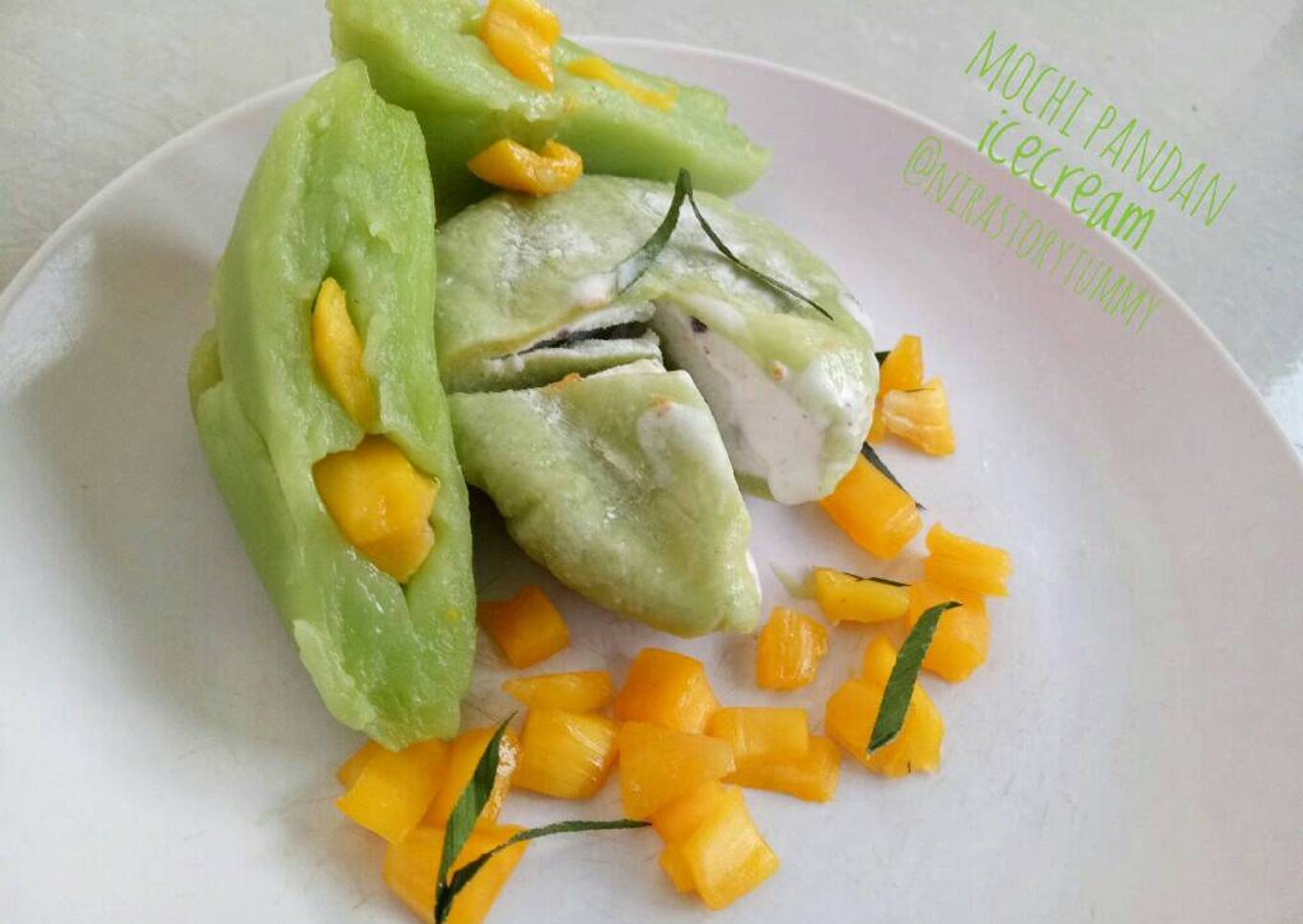 Resep Mochi pandan ice cream