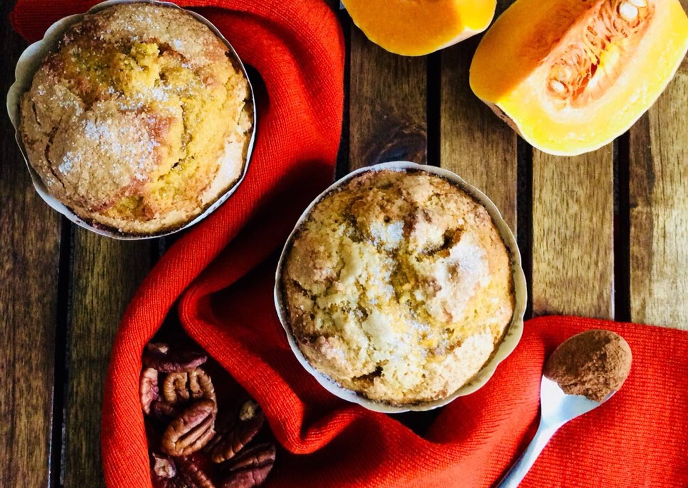 Muffins de calabaza y nueces pecanas 🎃