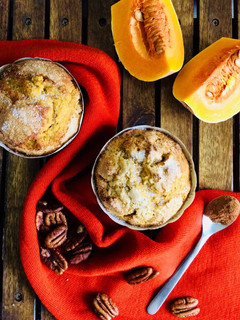 Una foto de Muffins de calabaza y nueces pecanas 🎃