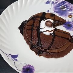 A picture of Eggless Chocolate  pancake.