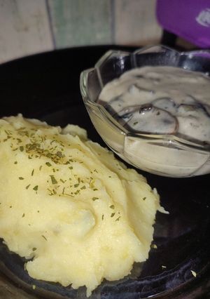 Foto resep Mashed Potato & Mushroom Sauce