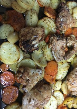 صورة لوصفة صنيه البطاطا مع الدجاج 🍗🐓