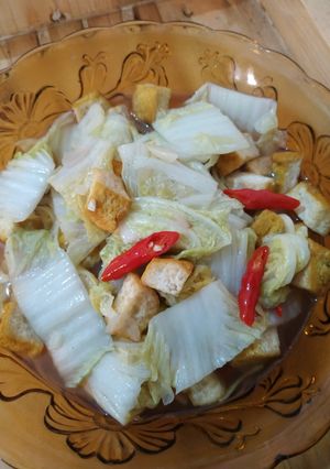 Foto resep Tumis sawi putih tahu