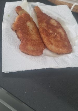 Una foto de Pollo empanado