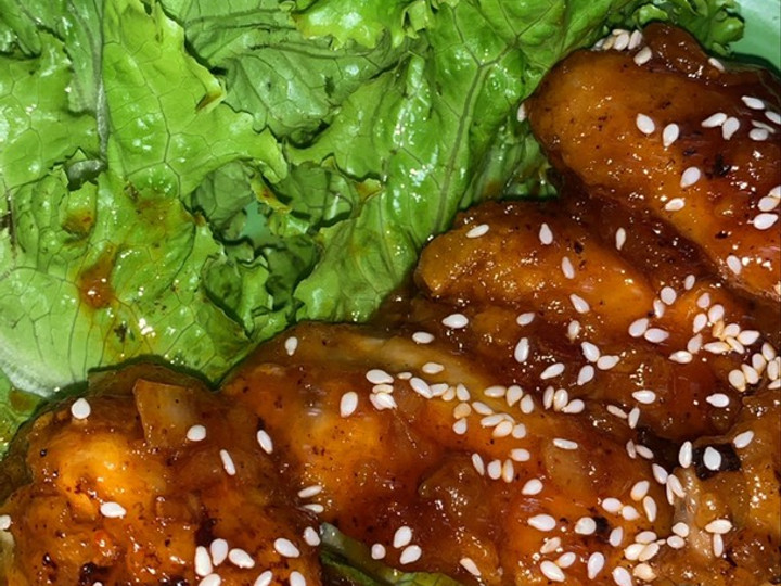 Anti Ribet, Bikin Korean honey garlic chicken wings Anti Gagal