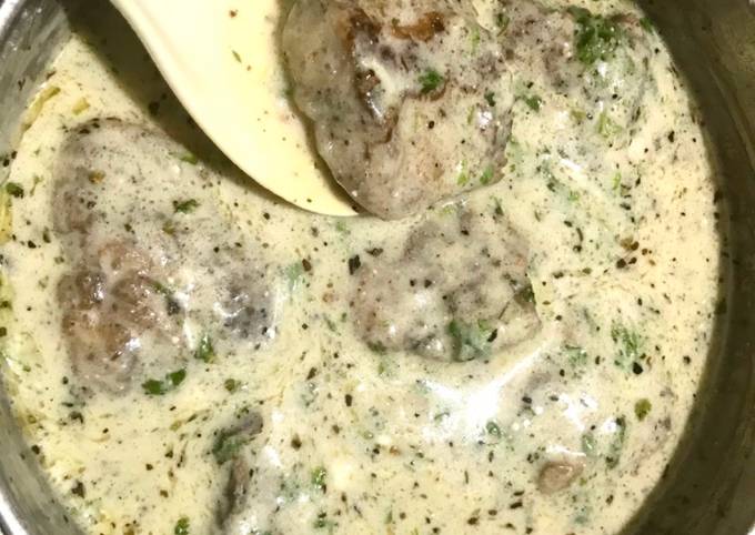 Simple Way to Make Jamie Oliver Pan grilled Basa in creamy herbed sauce