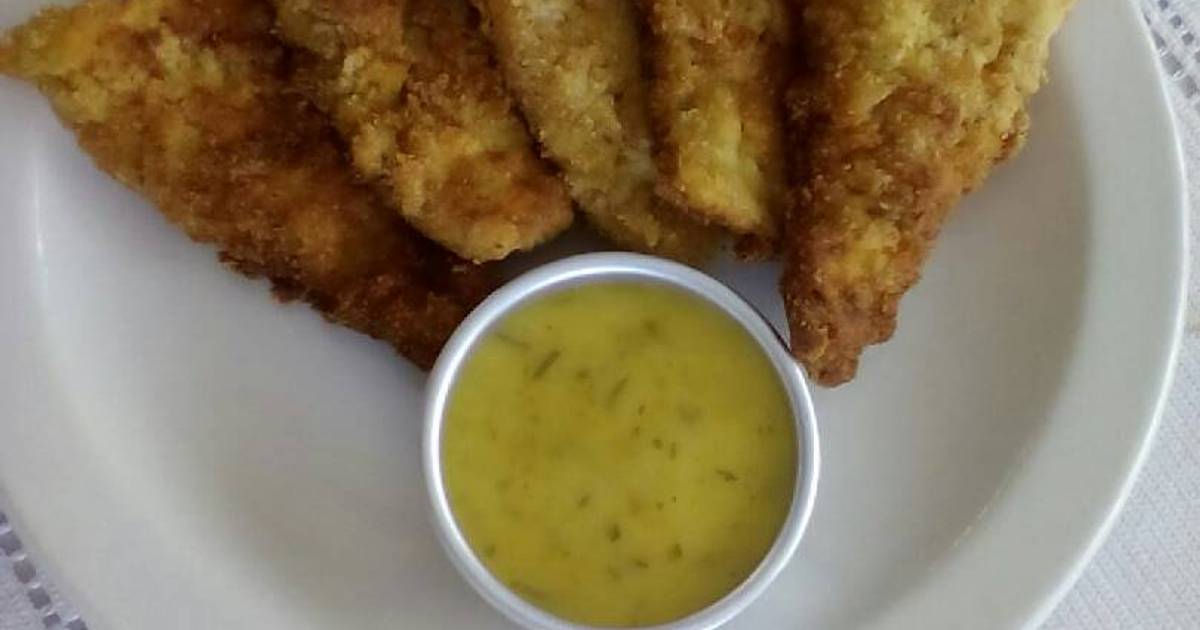 Crispy Fish Fillets with Mustard Sauce Recipe by Thamsi Mtshali Cookpad