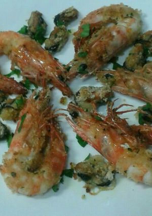Foto di Gamberi e cozze gratinate
