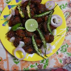 A picture of Baby corn manchurian.