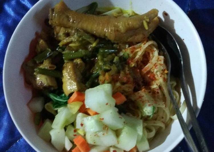 Resep Mie ayam spageti yang Enak