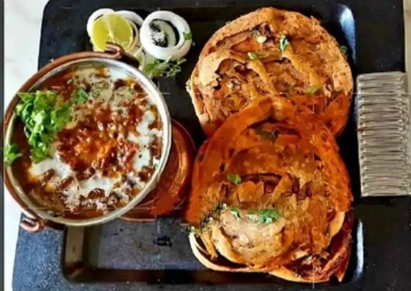 Dal Bukhara With Garlic Lachcha Paratha