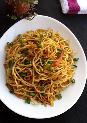 A picture of Authentic Veg-Hakka Noodles.