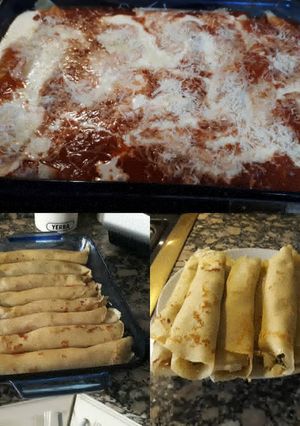 Una foto de Canelones de ricota y espinaca