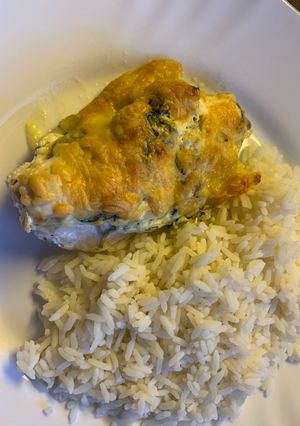 Spenótos sajtkrémes csirkemell recept fotója