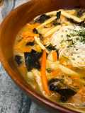Peanut Butter Hot and Sour Tofu Noodle Soup