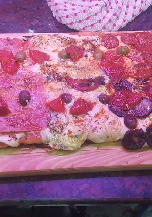 Una foto de Pizza a la chapa