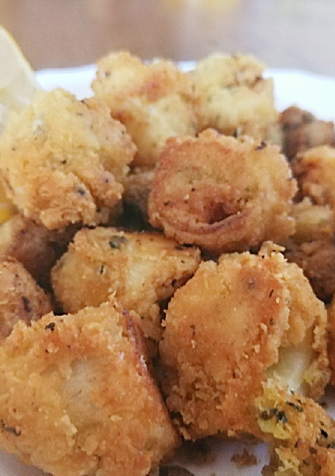 Una foto de Calamares veganos