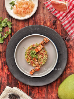 Foto resep Fruit Salsa with Salmon