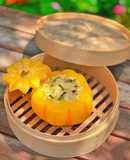 Bí ngô hấp tôm yến mạch (baby food)