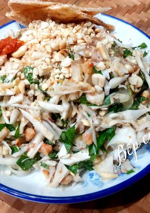 Hình của món Mít trộn xúc bánh tráng.