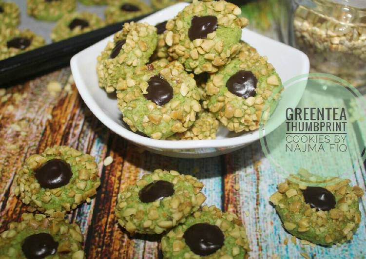 Greentea Thumbrint Cookies