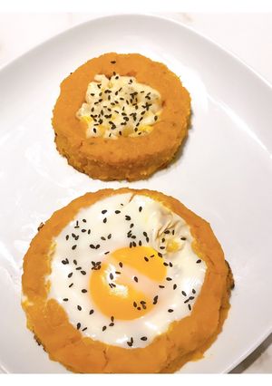 Una foto de Niditos de zapallo y huevo