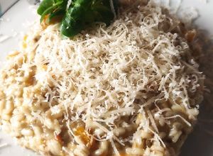 Foto principal de Risotto de calabaza y champiñones con queso gorgonzola