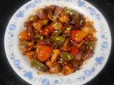 இந்தோ சைனீஸ் மஷ்ரூம் சில்லி (Indo Chinese Mushroom Chilly recipe in tamil)