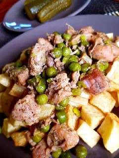 Brassói zöldborsóval recept fotója