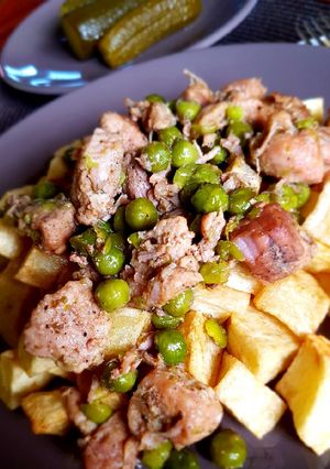 Brassói zöldborsóval recept fotója