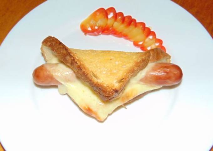 Szendvics hotdog recept foto