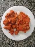 Pisto con arroz blanco y carne de cerdo en Thermomix
