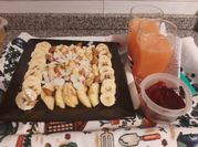 Una foto de snack de manzana