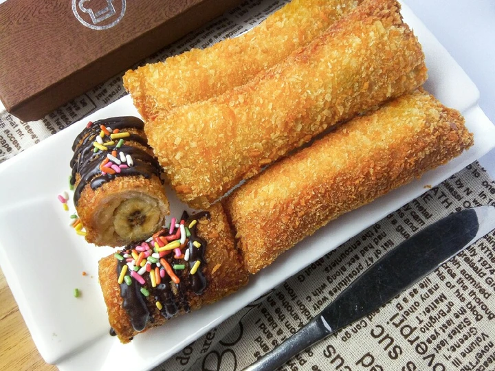 Langkah Mudah untuk Menyiapkan Resep Banana Corndog Bread yang Uenak Anti Ribet, Sempurna