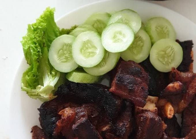 Cara Masakan Resep Iga bakar madu dengan presto, super tender